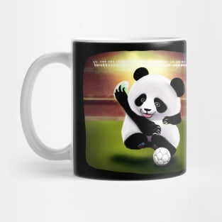 Cute Panda Soocer in Future World Mug